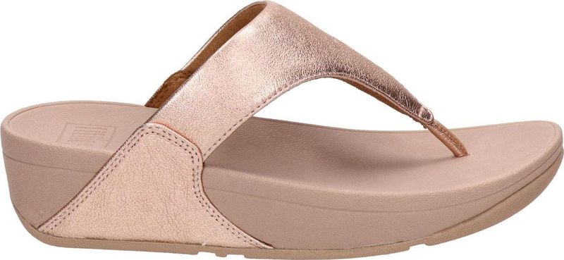 FitFlop - Lulu™ Leather Toepost - Slipper - Rose Gold - Leer