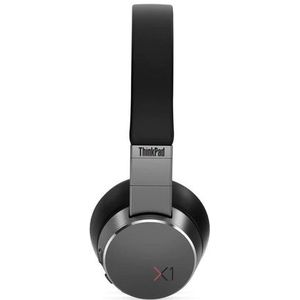 Lenovo ThinkPad X1 Hoofdtelefoons Bedraad en draadloos Hoofdband Oproepen/muziek Bluetooth Zwart, Grijs, Zilver