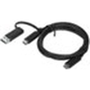 Lenovo HYBRIDE USB-C met USB-A, 4X90U90618, zwart, 3 voet