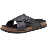 Timberland Men Amalfi Vibes Cross Slide Black Leather-Schoenmaat 47,5