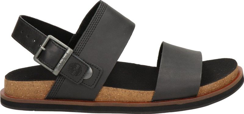 Timberland - Amalfi Vibes 2 Band Sandal - Sandaal - Black Leather - Hoogwaardig Volnerfleer