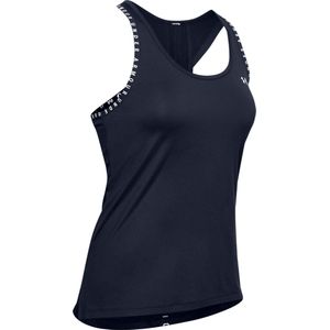 Under Armour - Slayer Tank Top - Mouwloos - Midnight Navy/Wit - Ademend Materiaal