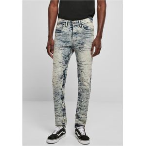 Southpole - Stretch Signature Denim Broek rechte pijpen/32 inch - Blauw/Beige