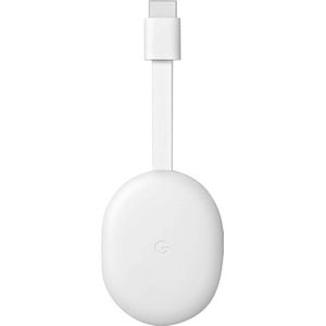 GOOGLE Google Chromecast 4 met Google TV Snow US 4K + adapter (GA01919-US) EU