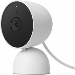 Google Nest Cam met kabel, beveiligingscamera voor thuis, wit, 5,69 x 6,4 x 9,84 cm; 393 gram