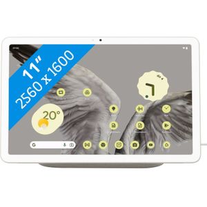 Google Pixel tablet (Alleen WLAN, 10.95"", 128 GB, Porcelain), Tablet, Beige