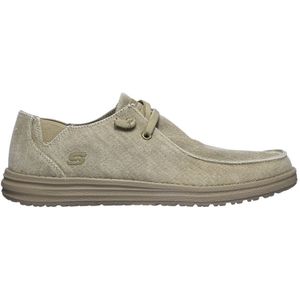 Skechersvoor mannen. 66387 Melson Mocassins bruin (40), Stof, Plat, Veters, Casual