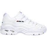 Skechers Energy Timeless Vision Sneakers voor dames, Wit Leer Rood Navy Trim, 36 EU