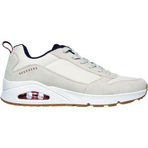 Skechers, Schoenen, Heren, Wit, 41 EU, Leer, Hoogwaardige Sneakers met Luchtgekoeld Comfort