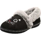Skechers - Bob's Too Cozy - Pantoffel - Zwart - Textiel - Faux Fur