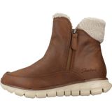 Skechers - Synergy Collab - Enkellaarsjes - Kastanje - Microleer - Natuurlijke Faux Sherpa
