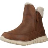 Skechers - Synergy Collab - Enkellaarsjes - Kastanje - Microleer - Natuurlijke Faux Sherpa