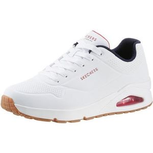 Skechers Uno Stand On Air heren Trainers Laag-top, White Durabuck Navy Red Trim, 39 EU