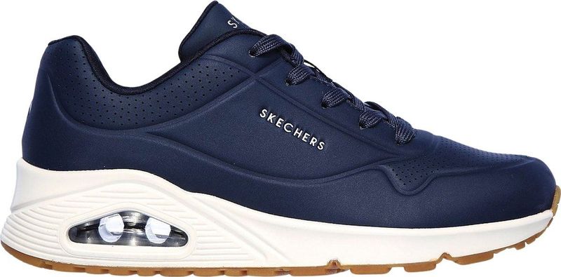 Skechers Uno Stand On Air dames Sneaker Low top, Marineblauw Durabuck Mesh, 35 EU