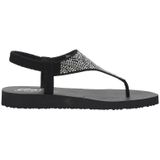 Skechers Meditatie slippers voor dames, Zwarte Mitobuck Rook Strass, 37 EU