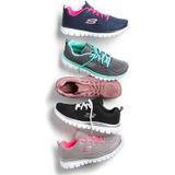 Skechers - Graceful-get Connected - Sneakers - Grijs - Mesh - Koraalrand