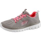 Skechers - Graceful-get Connected - Sneakers - Grijs - Mesh - Koraalrand