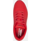 Skechers Uno Stand on Air heren Sneaker, Red Durabuck mesh, 40 EU