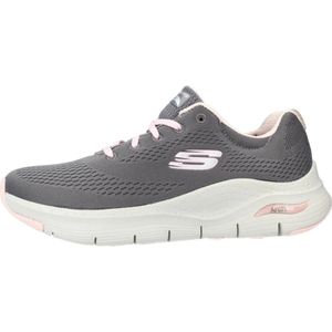 Skechers ARCH FIT BIG APPEAL dames Sneaker Low-Top Trainers, Grijs Grijs Gebreid Mesh Roze Trim Gypk, 39 EU