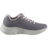 Skechers ARCH FIT BIG APPEAL dames Sneaker Low-Top Trainers, Grijs Grijs Gebreid Mesh Roze Trim Gypk, 39 EU