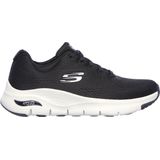 Skechers - Basa - Sneakers - Zwart - Mesh-breisel - Ademende stof