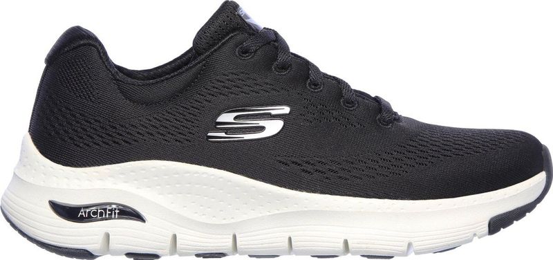 Skechers - Basa - Sneakers - Zwart - Mesh-breisel - Ademende stof