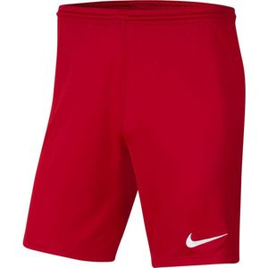 Nike - Park 3 - Korte Broek - Rood - Dri-FIT Materiaal