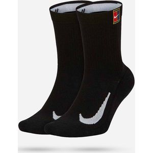 Nike Court Multiplier 2 Paar Tennissokken - Zwart | Maat: S-34/38