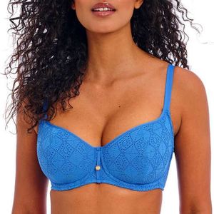 Freya Dames Nomad Nights Underwire Sweetheart Bikini Top, Atlantische Oceaan, 60D