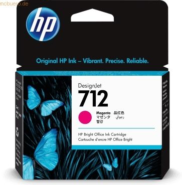 HP 712 29-ml Magenta DesignJet Ink Cartridge inktcartridge 1 stuk(s) Origineel Normaal rendement