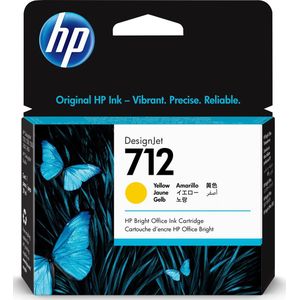 HP - 712 - Inktcartridge - Geel - 29-ml - Voor DesignJet T650, T630, T250, T230 & Studio