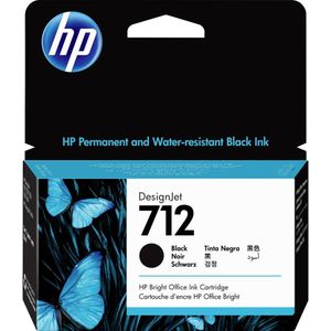 HP 712 38-ml Black DesignJet Ink Cartridge inktcartridge 1 stuk(s) Origineel Normaal rendement