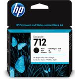 HP - 712 - Inktcartridge - Zwart - 80 ml - Origineel