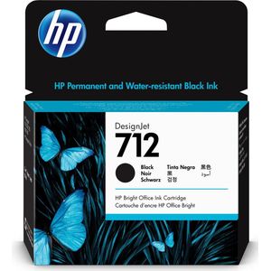 HP 712 / 3ED71A Zwart Inkt - Inktpatroon Zwart