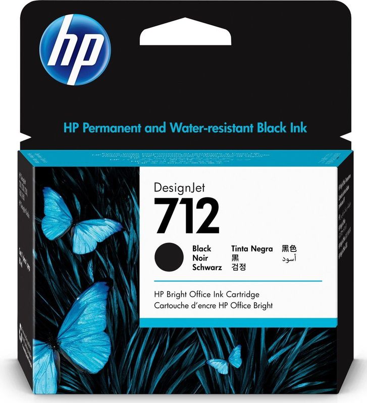 HP - 712 - Inktcartridge - Zwart - 80 ml - Origineel