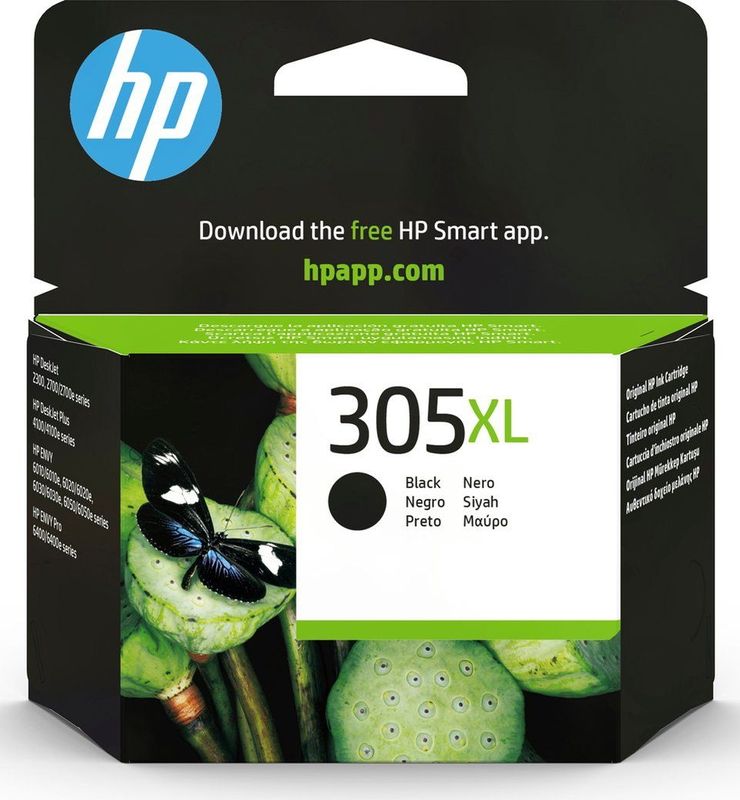 HP 305XL High Yield Black Original Ink Cartridge Zwart