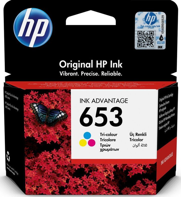 HP 653 - Inktcartridge - Drie-kleuren - 5 ml - Normaal rendement