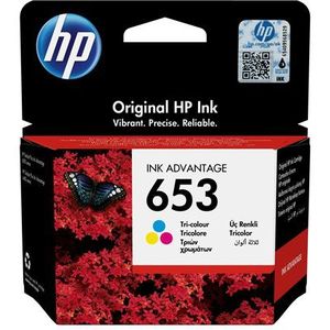 HP 653 originele Advantage drie-kleuren inktcartridge