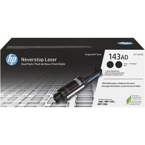 HP 143AD Dual Pack Black Original Neverstop Toner Reload Kit tonercartridge 2 stuk(s) Origineel Zwart