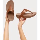 Fitflop Lulu leren teenslippers voor dames, Beige Ss18 lichtbruin 592, 37 EU