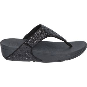 Fitflop Dames Lulu Toe-Thongs Open Sandalen, Zwart (Zwart Glitter 339), 6 UK 39 EU