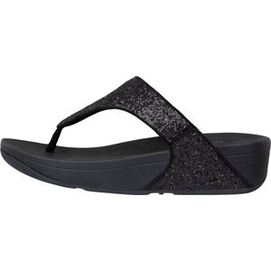 FitFlop - Lulu Glitter Toe-Thongs - Slipper - Zwart - PU - Rubber Zool