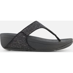 FitFlop - Lulu Glitter Toe-Thongs - Slipper - Zwart - PU - Rubber Zool