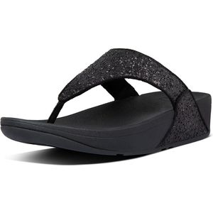 Fitflop Vrouwen Lulu Glitter teenslippers Open teen sandalen, Zwart Zwart Glitter 339, 43 EU