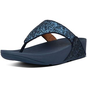 Fitflop Vrouwen Lulu Glitter teenslippers Open teen sandalen, Blauw Midnight Navy 399, 36 EU