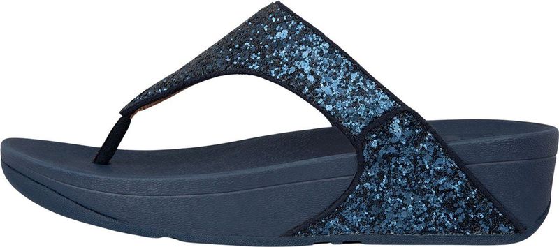 FITFLOP Vrouwen Lulu Glitter Toe Post Flip-Flop Middernacht Marine 37.5 EU