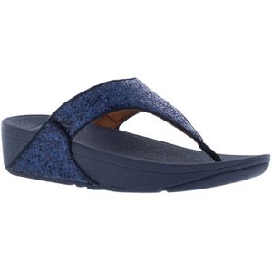 Fitflop Vrouwen Lulu Glitter teenslippers Open teen sandalen, Blauw Midnight Navy 399, 40 EU