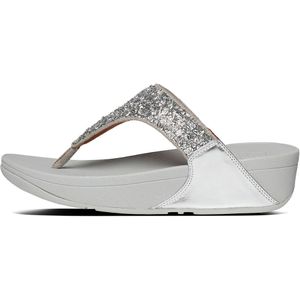 FitFlop - Lulu Shimmerfoil Toe-Thongs - Slippers - Silver - Polyester