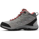 Columbia Redmond 3 Mid Waterproof (waterbestendig) enkelhoge Wandelschoenen voor Dames, Grijs (Steam/Red Coral), 36 EU