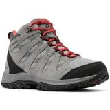 Columbia Redmond 3 Mid Waterproof (waterbestendig) enkelhoge Wandelschoenen voor Dames, Grijs (Steam/Red Coral), 40 EU